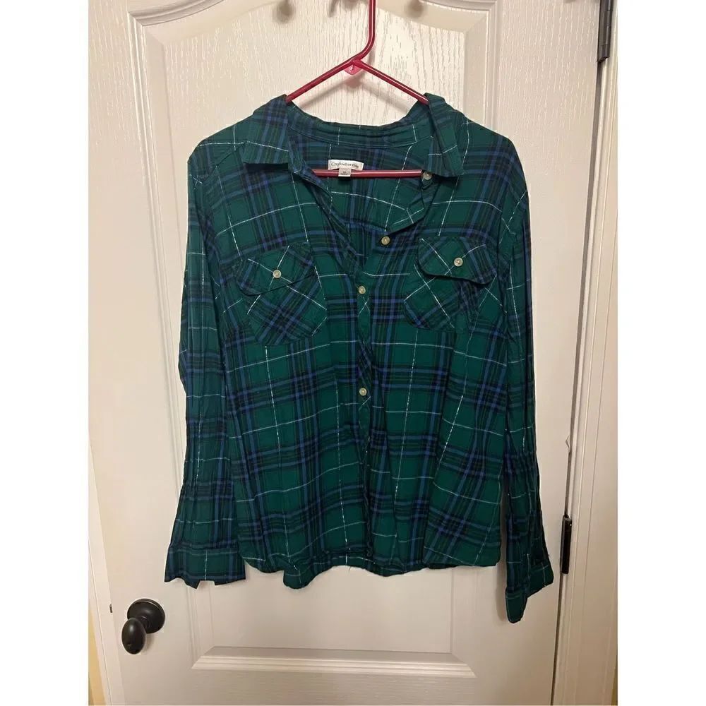 Croft & Barrow Button plaid shirt, xl